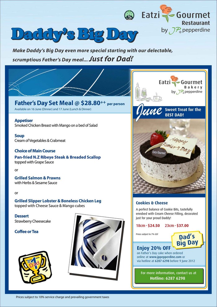 Father's Day Set Meal - Eatzi Gourmet