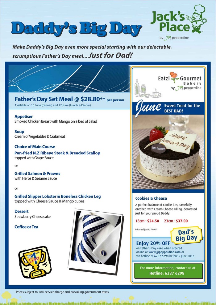 Father's Day Set Meal - Jack's Place