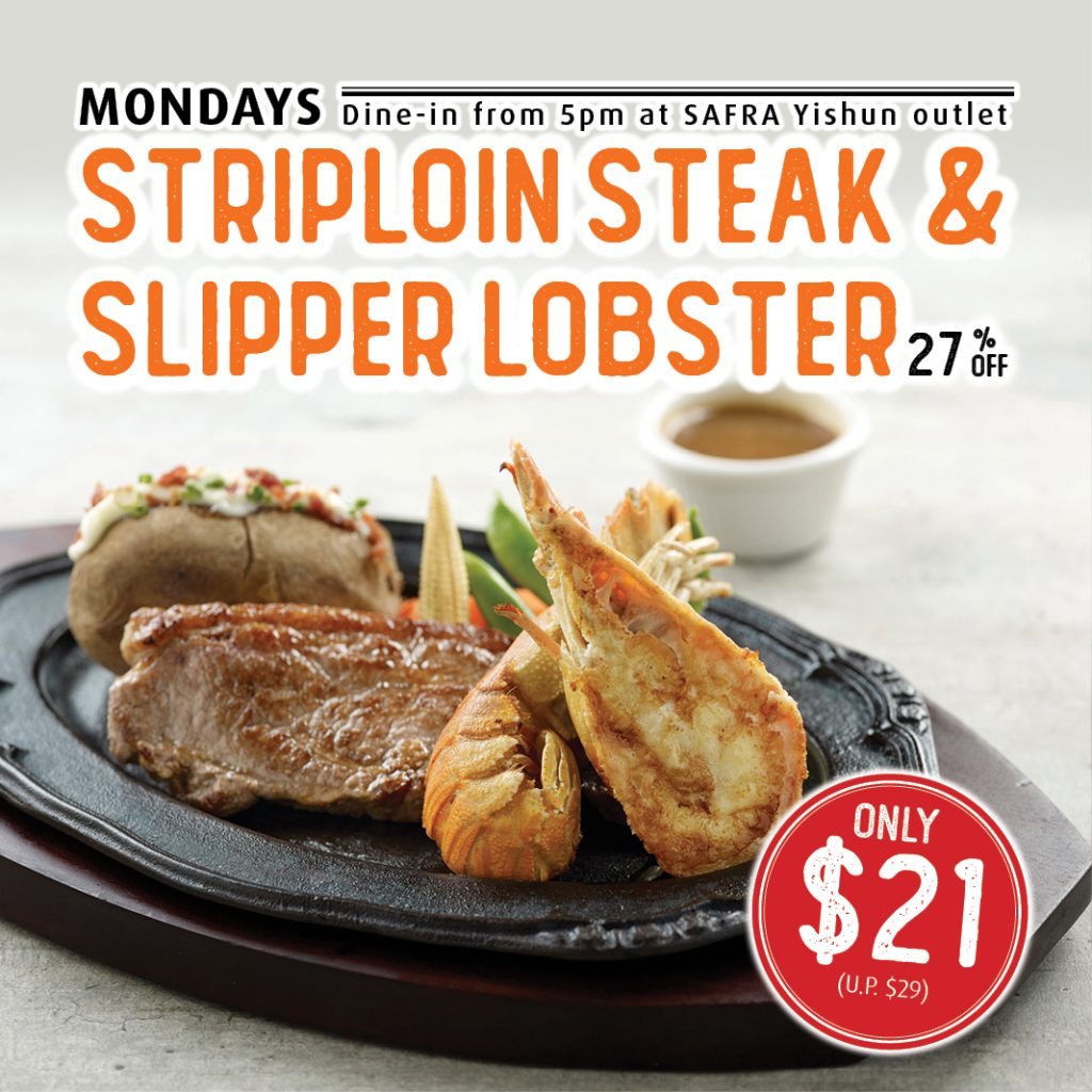Striploin Steak & Slipper Lobster