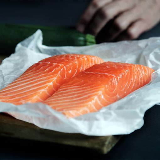 Salmon Portion (Skin-on) <br />Frozen (500g × 2 packets)